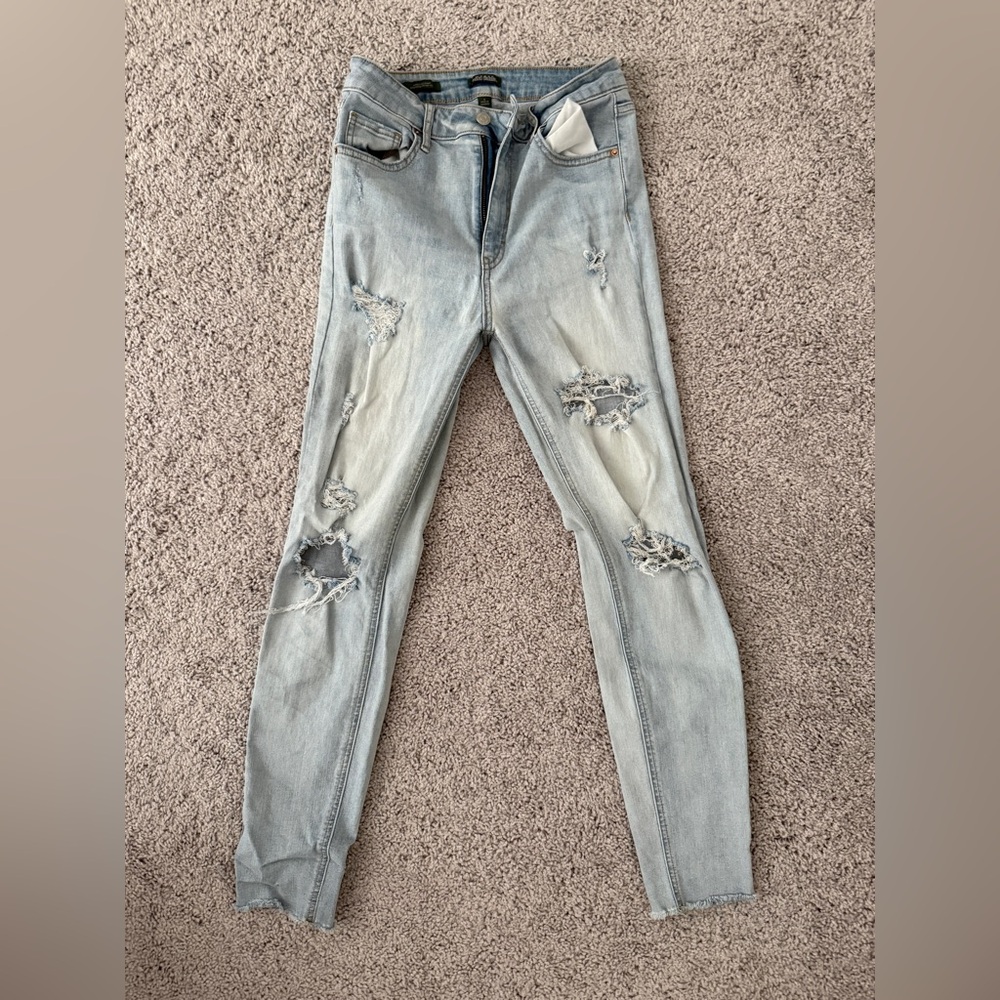 wild fable Light Blue Distressed Skinny Jeans